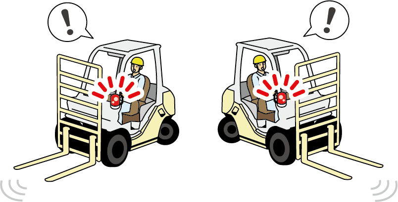 車両同士の接近を検知